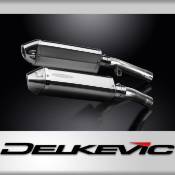 Delkevic slip-on kit Tri-Oval RVS 320mm zonder e-keur - FJ1100/1200 (1984-1987)