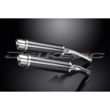 Delkevic slip-on kit Round Carbon 350mm zonder e-keur - FJ1100/1200 (1984-1987)