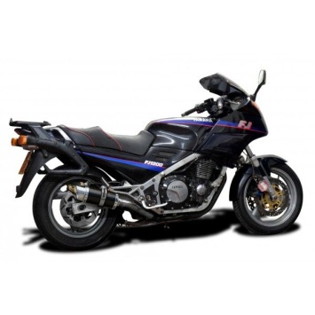 Delkevic slip-on kit Round Carbon 200mm zonder e-keur - FJ1200 (3CV) (1988-1990)