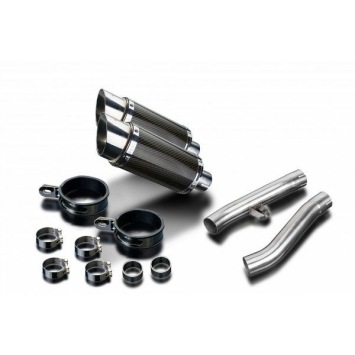 Delkevic slip-on kit Round Carbon 200mm zonder e-keur - FJ1200 (3CV) (1988-1990)