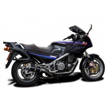 Delkevic slip-on kit Oval Carbon 225mm zonder e-keur - FJ1200 (3CV) (1988-1990)