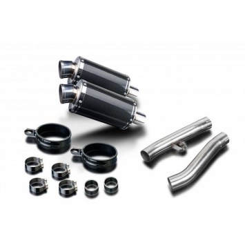 Delkevic slip-on kit Oval Carbon 225mm zonder e-keur - FJ1200 (3CV) (1988-1990)