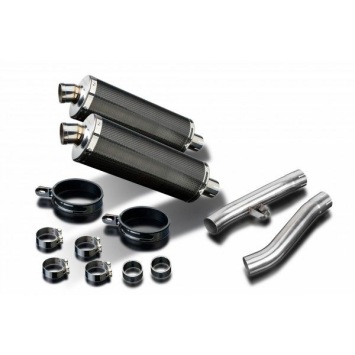 Delkevic slip-on kit Oval Carbon 350mm zonder e-keur - FJ1200 (3CV) (1988-1990)