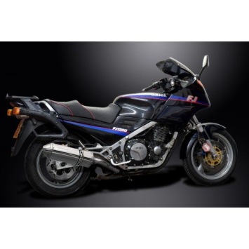 Delkevic slip-on kit Tri-Oval RVS 320mm zonder e-keur - FJ1200 (3CV) (1988-1990)