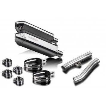 Delkevic slip-on kit Tri-Oval RVS 320mm zonder e-keur - FJ1200 (3CV) (1988-1990)