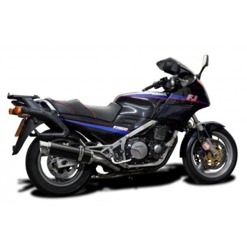 Delkevic slip-on kit Round Carbon 350mm zonder e-keur - FJ1200 (3CV) (1988-1990)