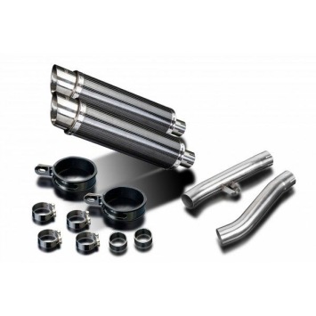 Delkevic slip-on kit Round Carbon 350mm zonder e-keur - FJ1200 (3CV) (1988-1990)