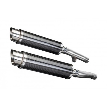 Delkevic slip-on kit Round Carbon 350mm zonder e-keur - FJ1200 (3CV) (1988-1990)