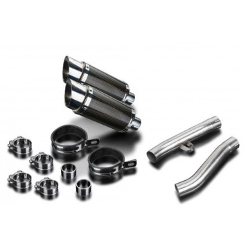 Delkevic slip-on kit Round Carbon 200mm zonder e-keur - FJ1200 (3XW) (1991-1996)