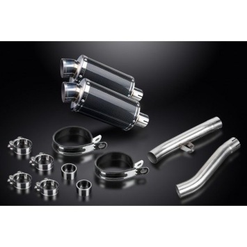 Delkevic slip-on kit Oval Carbon 225mm zonder e-keur - FJ1200 (3XW) (1991-1996)