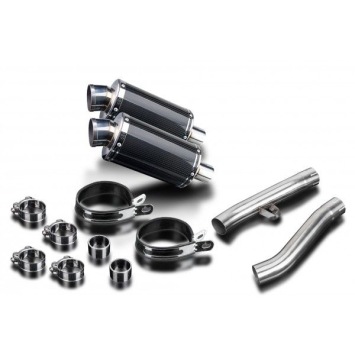 Delkevic slip-on kit Oval Carbon 225mm zonder e-keur - FJ1200 (3XW) (1991-1996)