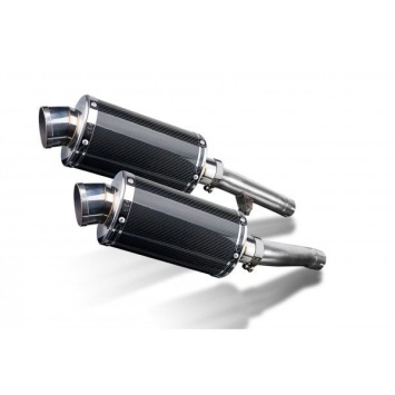 Delkevic slip-on kit Oval Carbon 225mm zonder e-keur - FJ1200 (3XW) (1991-1996)