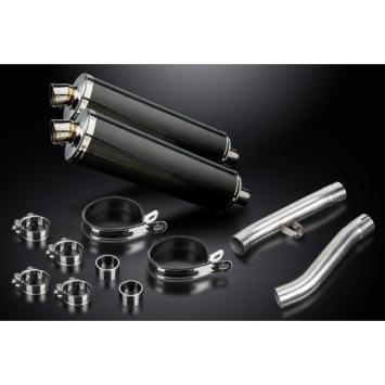 Delkevic slip-on kit Oval Carbon 450mm zonder e-keur - FJ1200 (3XW) (1991-1996)