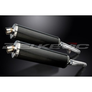 Delkevic slip-on kit Oval Carbon 450mm zonder e-keur - FJ1200 (3XW) (1991-1996)