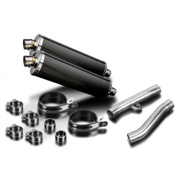 Delkevic slip-on kit Oval Carbon 450mm zonder e-keur - FJ1200 (3XW) (1991-1996)