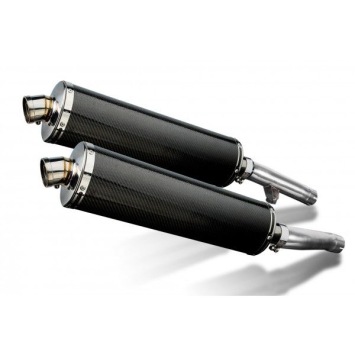 Delkevic slip-on kit Oval Carbon 450mm zonder e-keur - FJ1200 (3XW) (1991-1996)