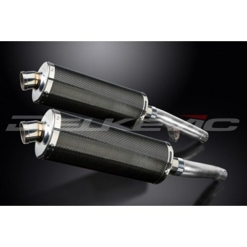 Delkevic slip-on kit Oval Carbon 350mm zonder e-keur - FJ1200 (3XW) (1991-1996)