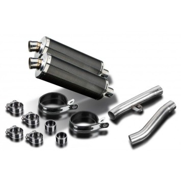 Delkevic slip-on kit Oval Carbon 350mm zonder e-keur - FJ1200 (3XW) (1991-1996)