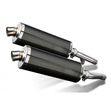 Delkevic slip-on kit Oval Carbon 350mm zonder e-keur - FJ1200 (3XW) (1991-1996)