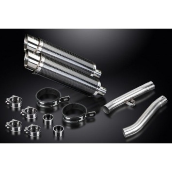 Delkevic slip-on kit Round Carbon 350mm zonder e-keur - FJ1200 (3XW) (1991-1996)