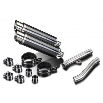 Delkevic slip-on kit Round Carbon 350mm zonder e-keur - FJ1200 (3XW) (1991-1996)