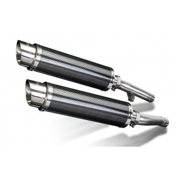 Delkevic slip-on kit Round Carbon 350mm zonder e-keur - FJ1200 (3XW) (1991-1996)