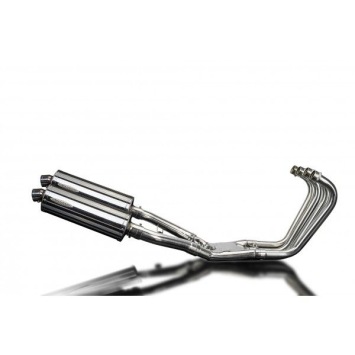 Delkevic Auspuffanlage Oval Edelstahl 350mm ohne EG-BE - FJ1100 (1984-1985)