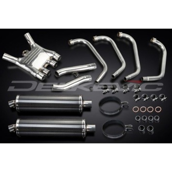 Delkevic Auspuffanlage Oval Carbon 450mm ohne EG-BE - FJ1100 (1984-1985)