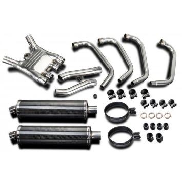 Delkevic Auspuffanlage Oval Carbon 450mm ohne EG-BE - FJ1100 (1984-1985)