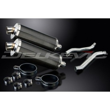 Delkevic slip-on kit Oval Carbon 350mm zonder e-keur - XJ600S/N DIVERSION (1992-2004)