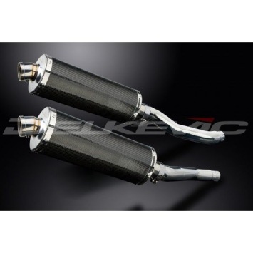 Delkevic slip-on kit Oval Carbon 350mm zonder e-keur - XJ600S/N DIVERSION (1992-2004)