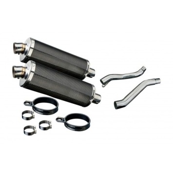 Delkevic slip-on kit Oval Carbon 350mm zonder e-keur - XJ600S/N DIVERSION (1992-2004)