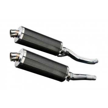 Delkevic slip-on kit Oval Carbon 350mm zonder e-keur - XJ600S/N DIVERSION (1992-2004)