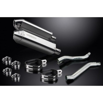 Delkevic slip-on kit Tri-Oval RVS 320mm zonder e-keur - XJ600S/N DIVERSION (1992-2004)