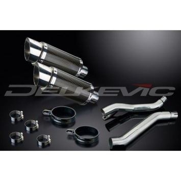 Delkevic slip-on kit Round Carbon 200mm zonder e-keur - XJ600S/N DIVERSION (1992-2004)