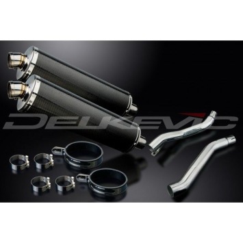 Delkevic slip-on kit Oval Carbon 450mm zonder e-keur - XJ600S/N DIVERSION (1992-2004)