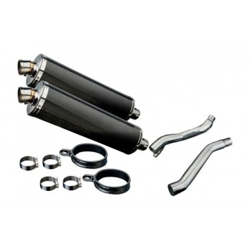 Delkevic slip-on kit Oval Carbon 450mm zonder e-keur - XJ600S/N DIVERSION (1992-2004)