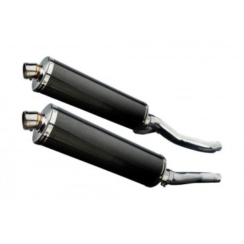 Delkevic slip-on kit Oval Carbon 450mm zonder e-keur - XJ600S/N DIVERSION (1992-2004)