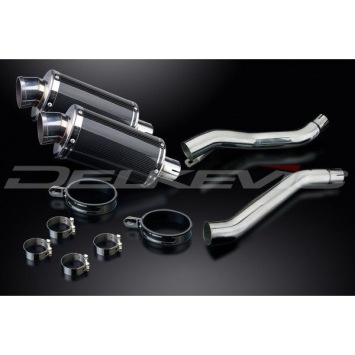 Delkevic slip-on kit Oval Carbon 225mm zonder e-keur - XJ600S/N DIVERSION (1992-2004)