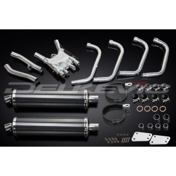 Delkevic volledig systeem Oval Carbon 450mm zonder e-keur - XJR1300/SP (1998-2006)