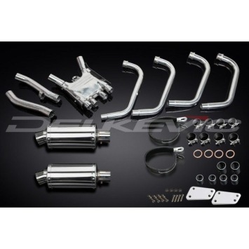 Delkevic volledig systeem Oval RVS 225mm zonder e-keur - XJR1300/SP (1998-2006)