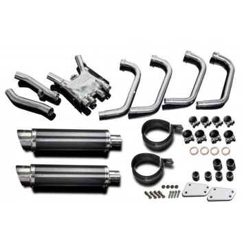 Delkevic Auspuffanlage Round Carbon 350mm ohne EG-BE - XJR1300/SP (1998-2006)