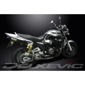 Delkevic slip-on kit Round Carbon 200mm zonder e-keur - XJR1300/SP (1998-2007)