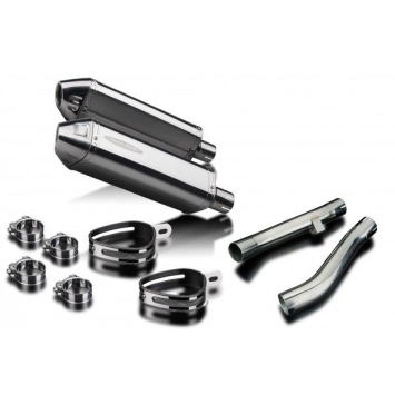 Delkevic slip-on kit Tri-Oval RVS 320mm zonder e-keur - XJR1300/SP (1998-2007)