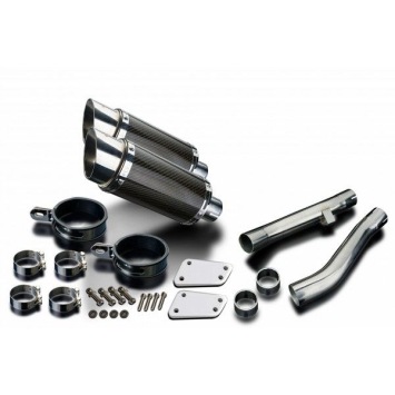 Delkevic slip-on kit Round Carbon 200mm zonder e-keur - XJR1300 (2004-2006)