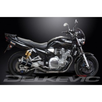 Delkevic slip-on kit Oval Carbon 225mm zonder e-keur - XJR1300 (2004-2006)