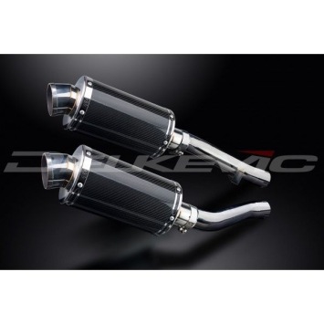 Delkevic slip-on kit Oval Carbon 225mm zonder e-keur - XJR1300 (2004-2006)