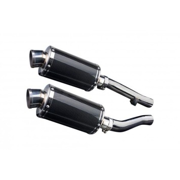 Delkevic slip-on kit Oval Carbon 225mm zonder e-keur - XJR1300 (2004-2006)