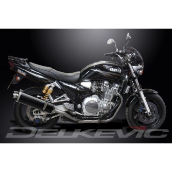 Delkevic slip-on kit Oval Carbon 450mm zonder e-keur - XJR1300 (2004-2006)