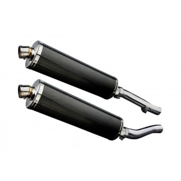 Delkevic slip-on kit Oval Carbon 450mm zonder e-keur - XJR1300 (2004-2006)